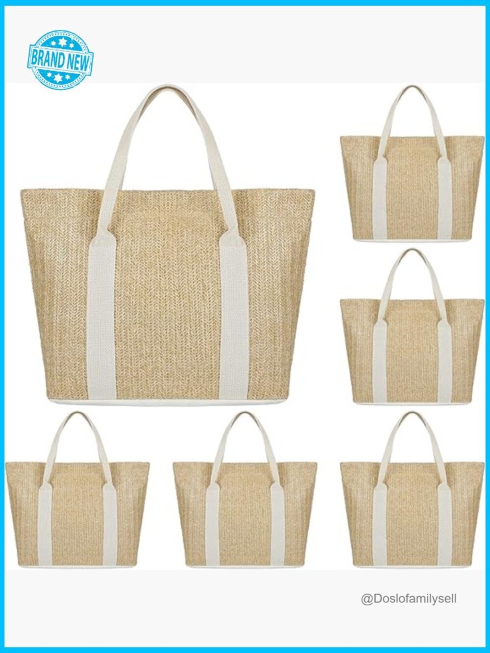 Burlap Tote Bag Set for Bachelorette Bridesmaid Gifts Handwoven Beach Straw Bag
